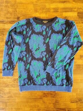 1990s Multicolor Floral Crewneck Sweater
